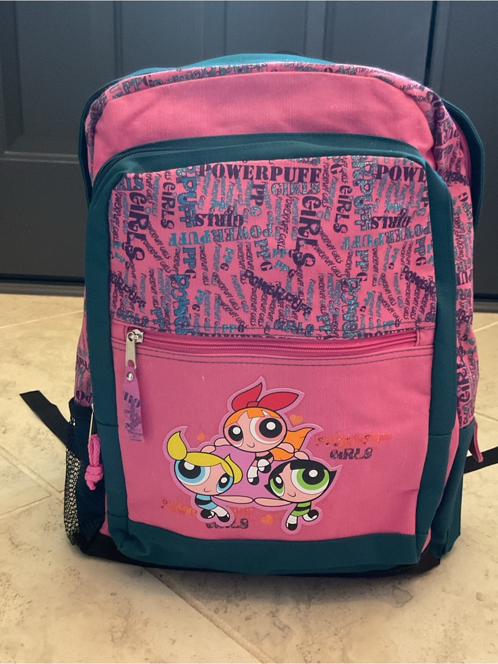The Powerpuff Girls Pink & Teal Kids backpack, Cartoon Network NWT